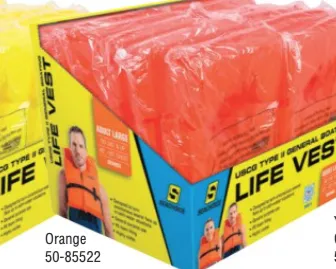 50-85510 ORANGE ADULT VEST 4PAK W/BAG