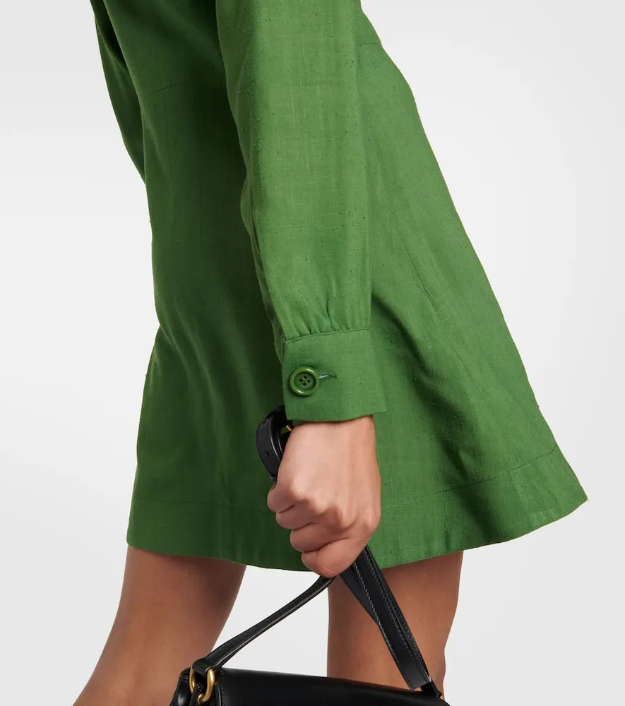 Ami Paris Silk-blend minidress