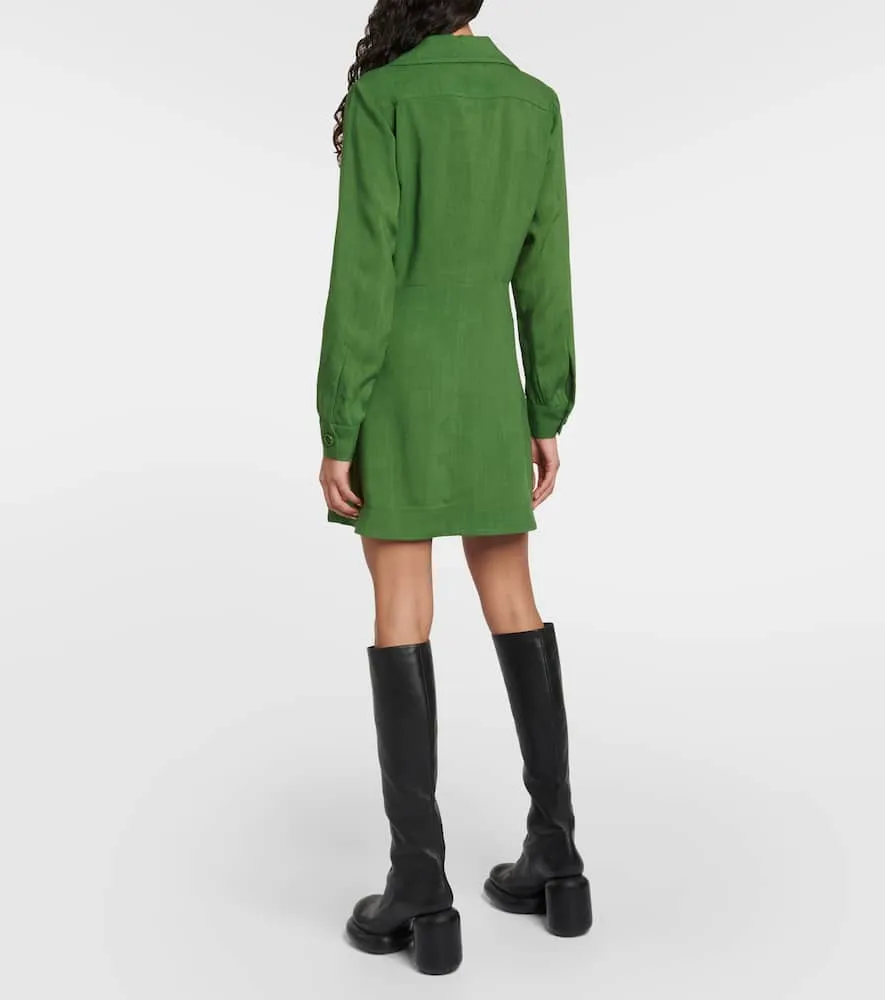 Ami Paris Silk-blend minidress