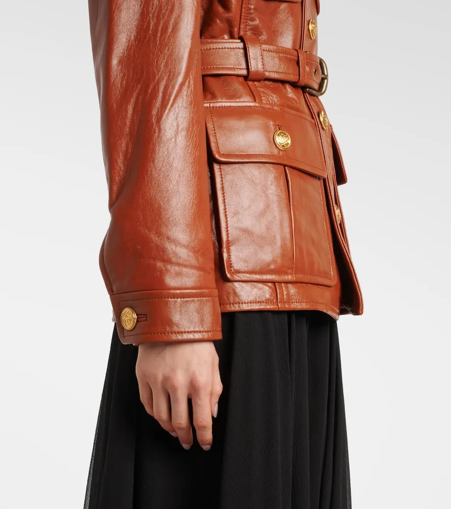 Chloe Belted leather jacket