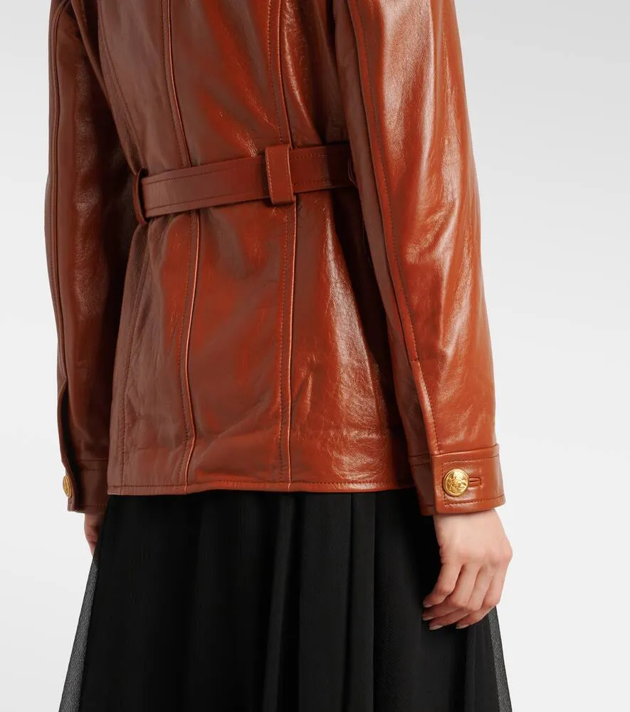 Chloe Belted leather jacket