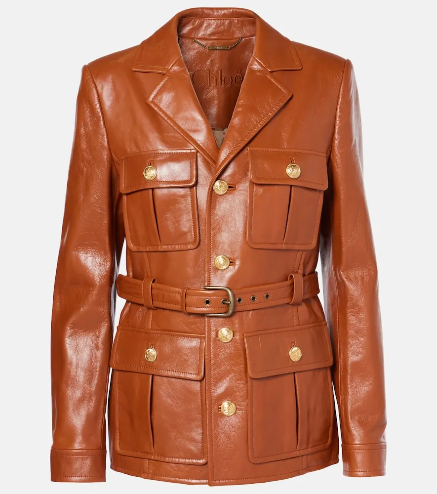 Chloe Belted leather jacket