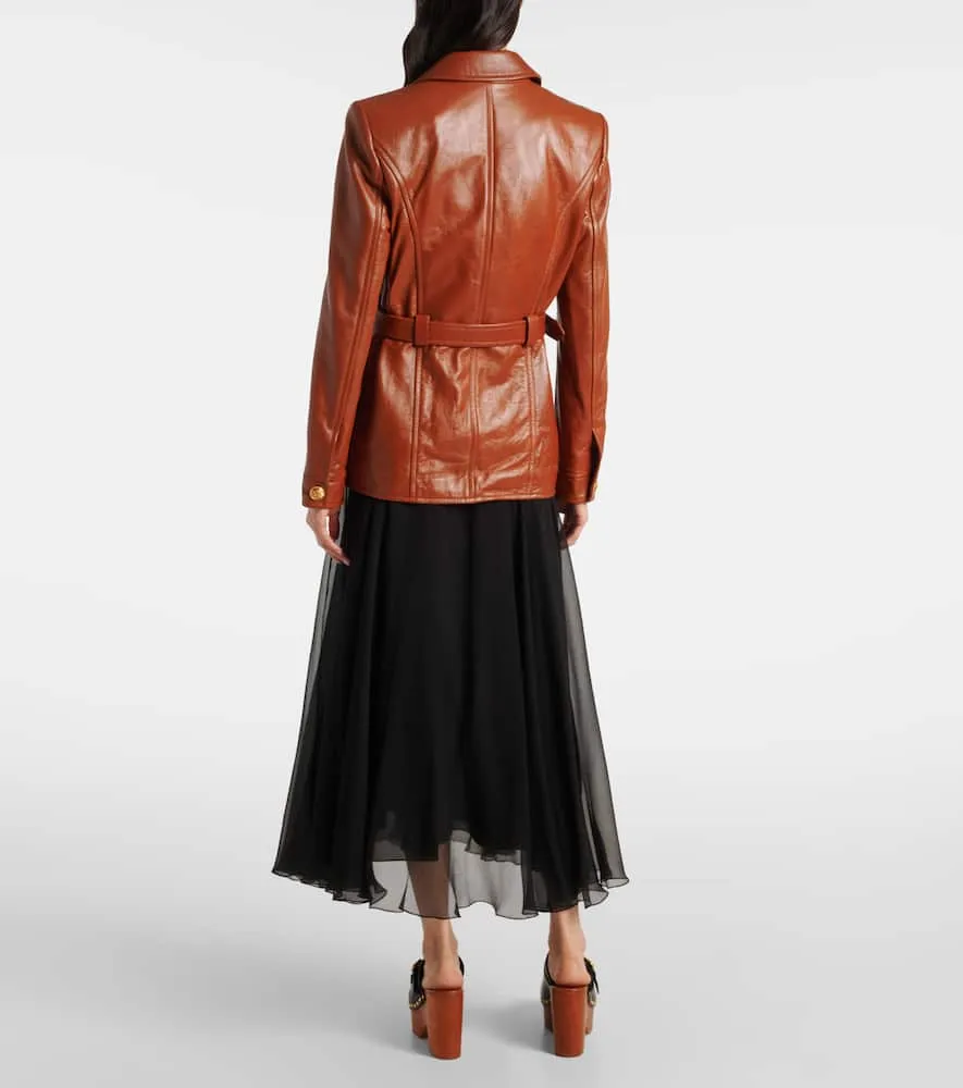 Chloe Belted leather jacket