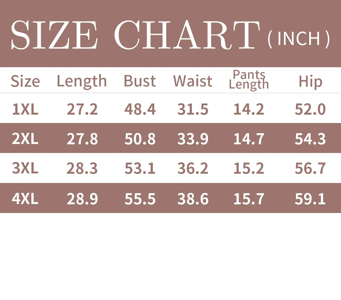 Cotton Lips Printed Women'S Plus Size Pajamas Set