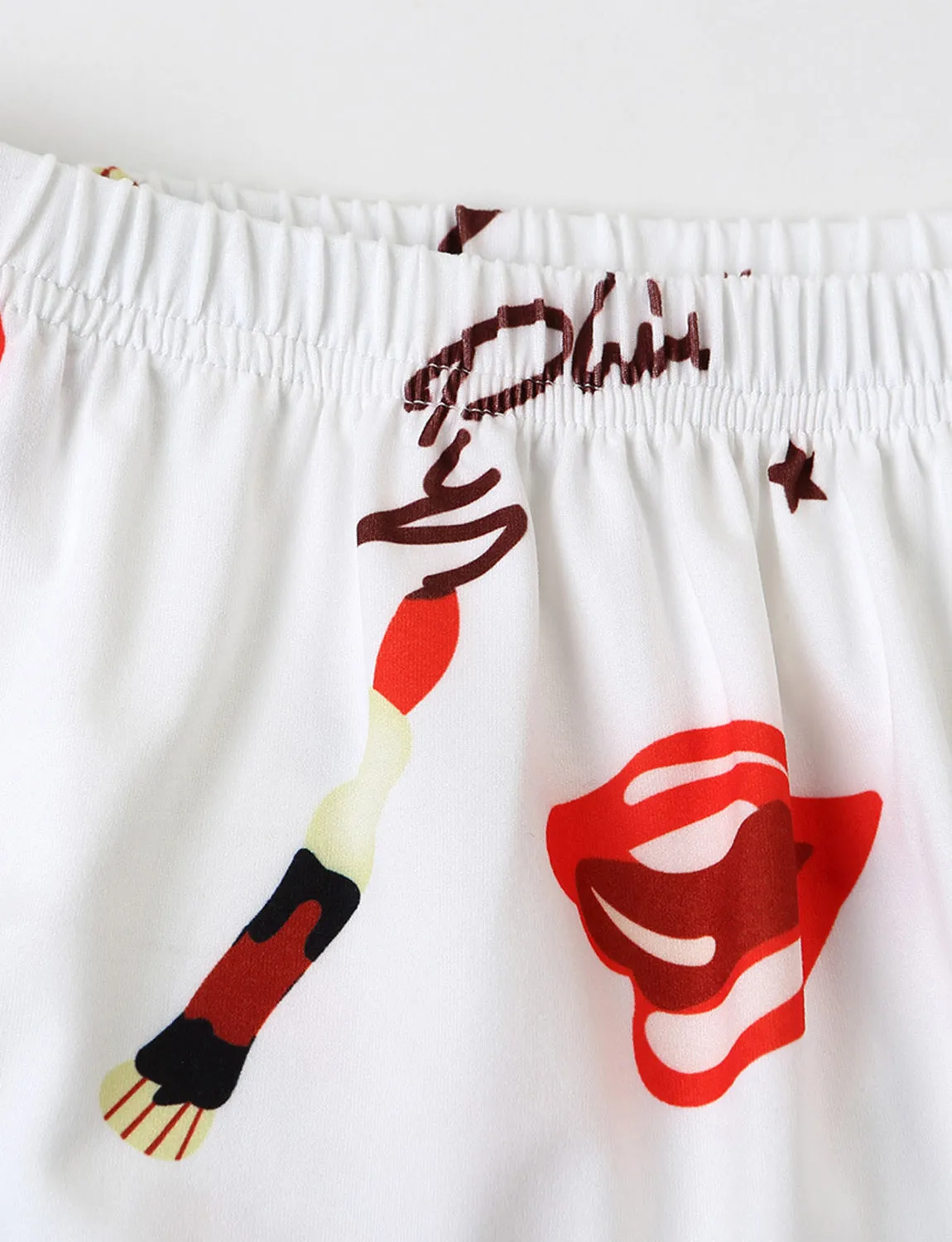 Cotton Lips Printed Women'S Plus Size Pajamas Set