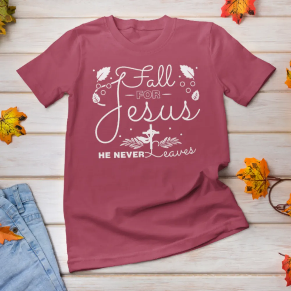 Fall for Jesus shirt / Fall Autumn Christian tshirt Bella Canvas Softstyle T-Shirt