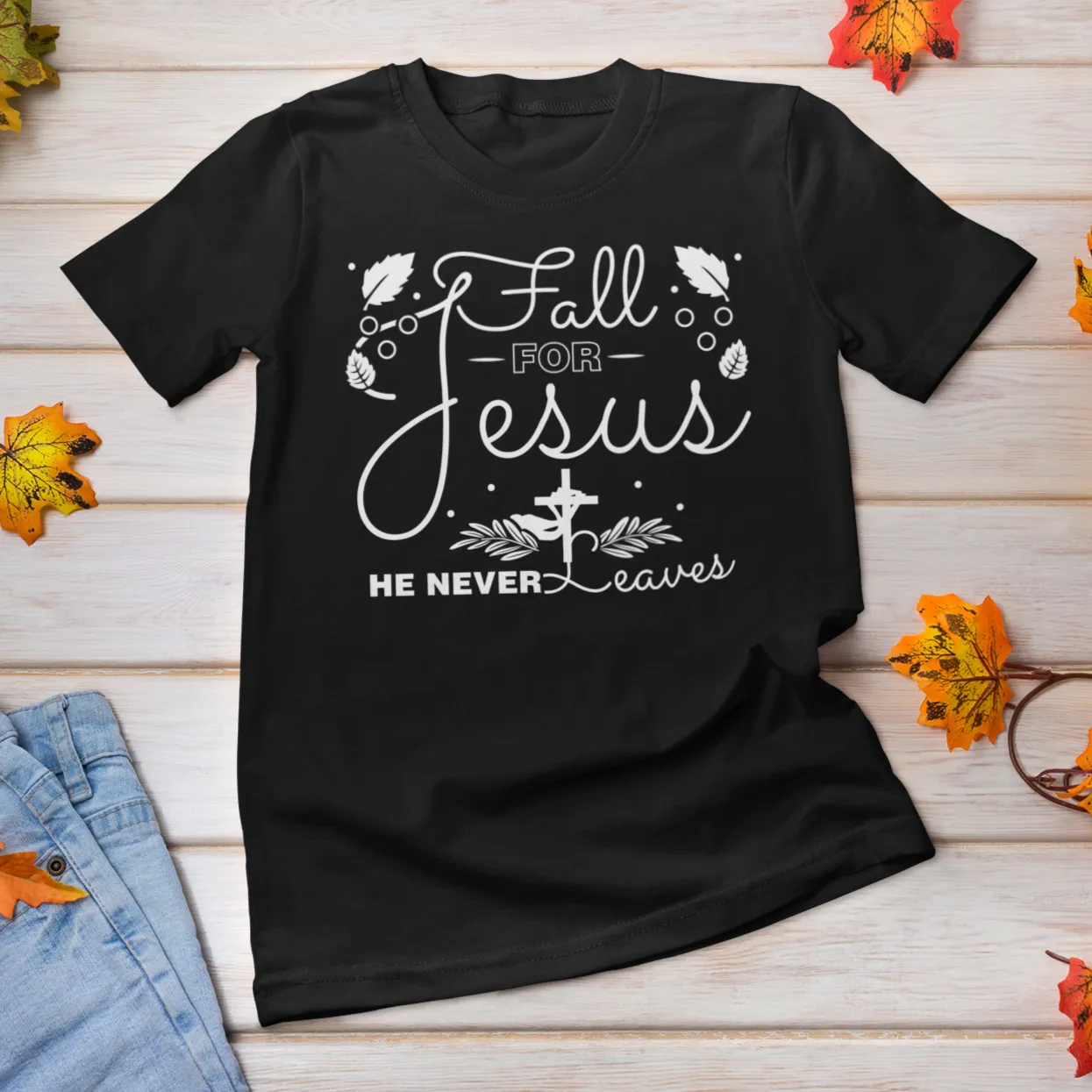 Fall for Jesus shirt / Fall Autumn Christian tshirt Bella Canvas Softstyle T-Shirt