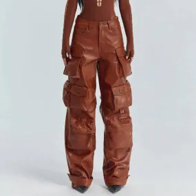 Leather Cargo Pants