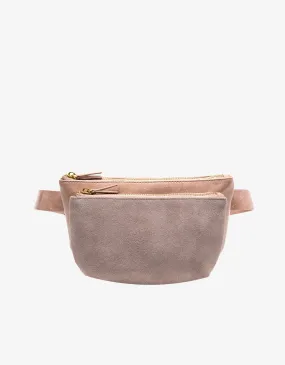 LEO CONVERTIBLE CROSSBODY SLING AND BELT BAG LARGE WAXED BALLET PINK