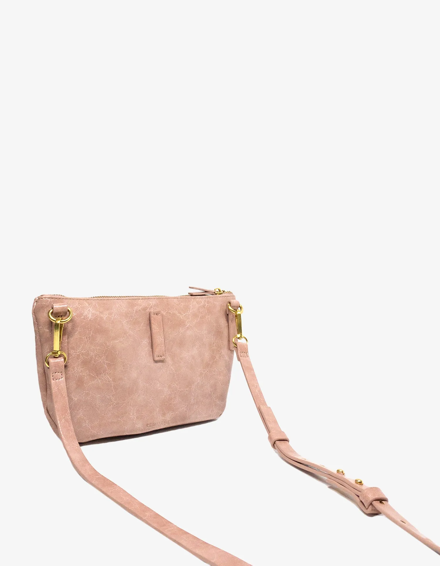 LEO CONVERTIBLE CROSSBODY SLING AND BELT BAG LARGE WAXED BALLET PINK