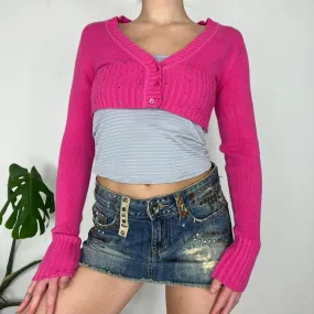 Pink buttoned cardigan