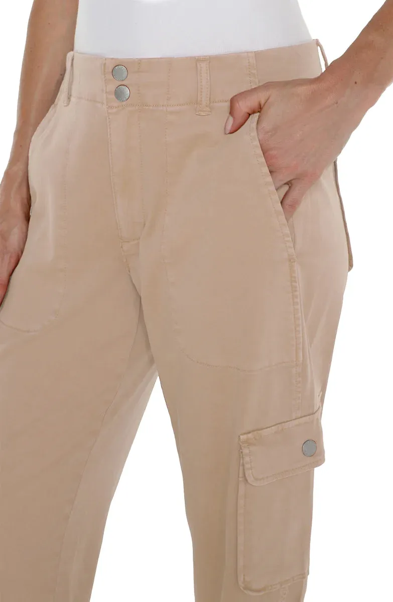 Utility Crop Cargo with Tab Hem