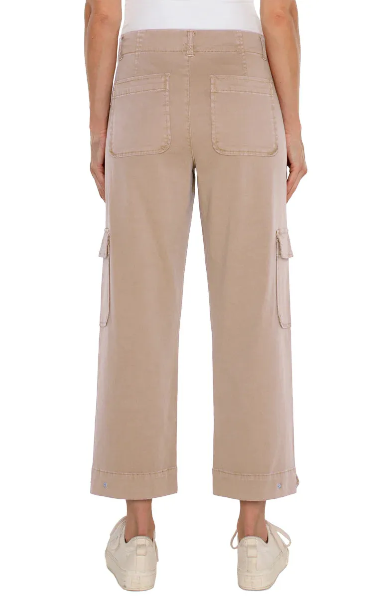 Utility Crop Cargo with Tab Hem